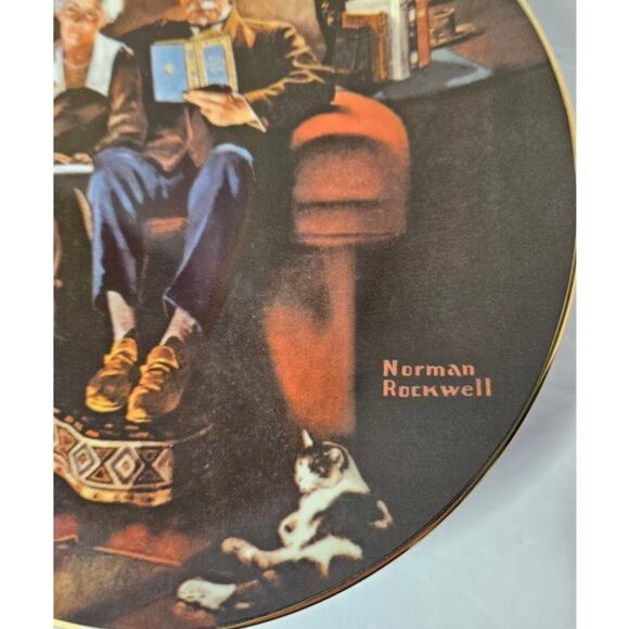 VTG Norman Rockwell Light Campaign Series "Evenings Ease" "Grandpa's Treasures" - Picture 8 of 10